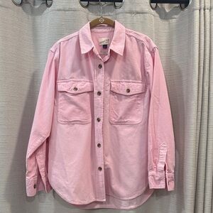 Universal Thread 100% Cotton Pink Oversized Fit Button Down Shirt Size S